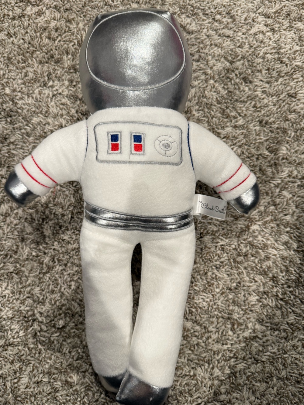 White, Silver, Red & Blue Plush Astronaut Toy